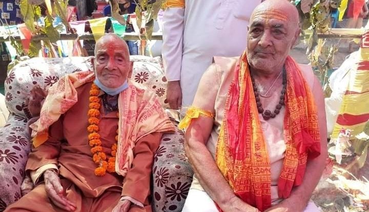 १०८ वर्षीय बाबुले गराए छोराको चौरासी पूजा