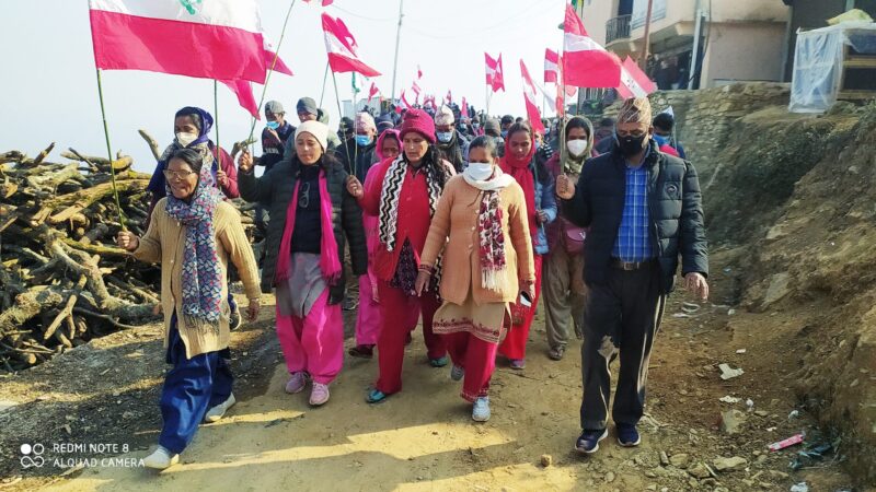 संसद विघटनको विरुद्ध अछामको कमलबजारमा कांग्रेसले गर्‍यो :बिरोध सभा