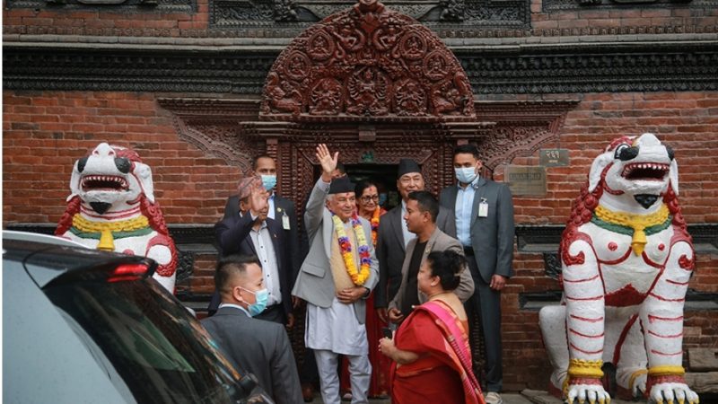सडक खाली नगराई कुमारी घर पुगे राष्ट्रपति पौडेल
