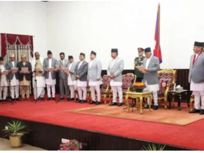 राष्ट्रपति पौडेलद्वारा नवनियुक्त उपप्रधानमन्त्री र मन्त्रीको शपथ