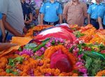 मन्त्री सिंहको पार्थिव शरीर धनगढी रंगशालामा राखियो