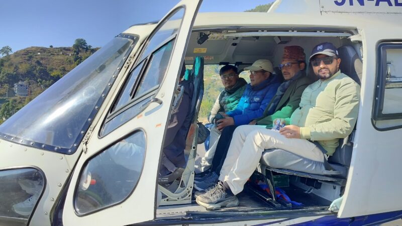 बडीमालिका दर्शनका लागि हेलिकोप्टरबाट तीन दिनमा ५० जना पुगे