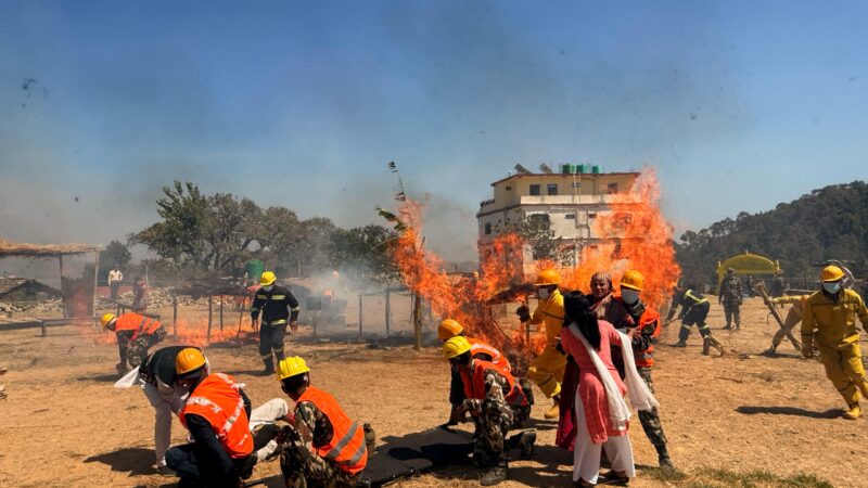 अछामका १० वटै पालिकामा विपद सम्बन्धी कृतिम घटना अभ्यास गर्दै गोरख बक्स गण