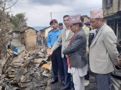जयगढ आगलागी :५० लाख दिने निर्णय गरि जयगढ पुगे सुदूरपश्चिमका दुई मन्त्री