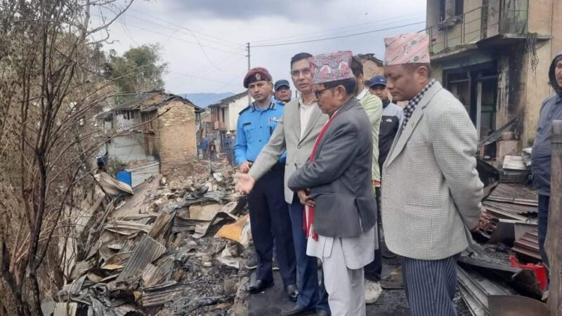 जयगढ आगलागी :५० लाख दिने निर्णय गरि जयगढ पुगे सुदूरपश्चिमका दुई मन्त्री