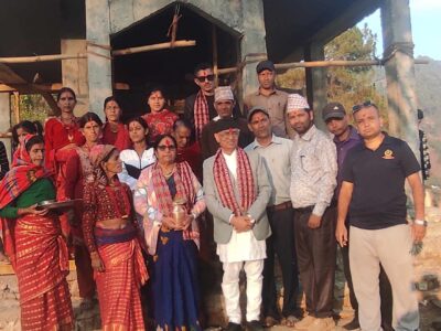 बागमती प्रदेश प्रमुख दिपक प्रसाद देवकाेटा अछामकाे देवकाेटमा पुगे