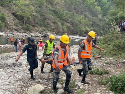 साँफेबगरमा मनसुन जन्य विपदको उद्धार सम्बन्धी कृतिम घटना अभ्यास प्रदर्शनी