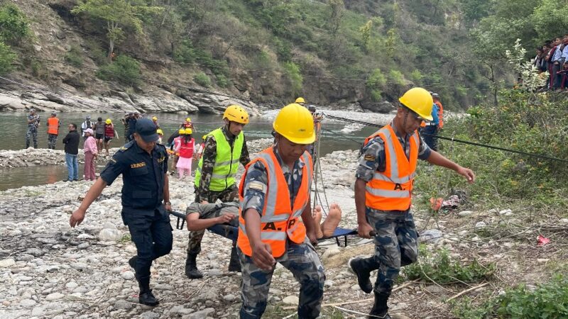 साँफेबगरमा मनसुन जन्य विपदको उद्धार सम्बन्धी कृतिम घटना अभ्यास प्रदर्शनी