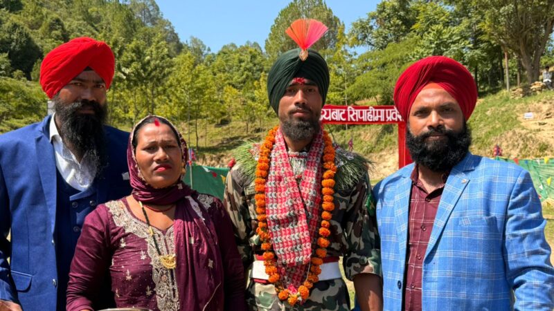 शिख समुदायबाट पहिलो सैनिक बने करन