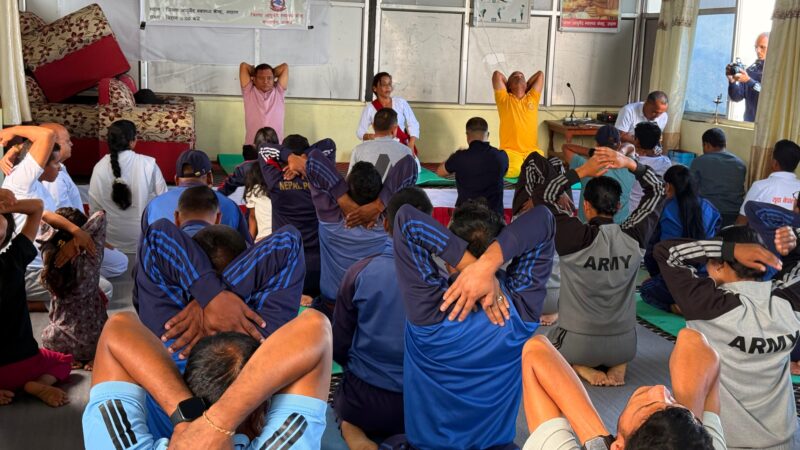 ११ औं अन्तर्राष्ट्रिय योग दिवस अछाममा पनि मनाइयो